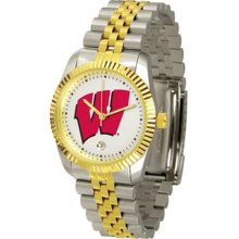 Wisconsin Badgers Mens Steel Executive Watch