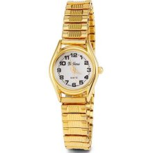 Women?s Gold Tone Stretch Band Quartz Bracelet Watch ...