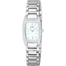 Womens Citizen Ecodrive Silhouette Crystalwatch In Stainless Steel(ew9620-53d)