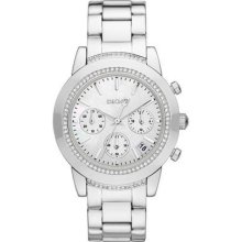 Women's Dkny Chronograph Crystallized Steel Watch Ny8587