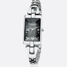 Women's Fashion Square Dial Wrist Bracelet Watch Chain Black Dial