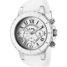 Women's Marina Chronograph White Dial White Silicone ...