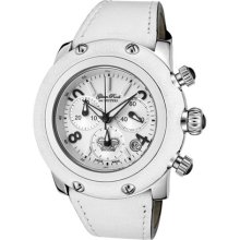 Women's Miami Chronograph White Dial White Calf Leather ...