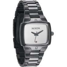 Women's Nixon Small Player Gunmetal/White Watch