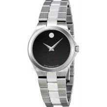 Women's Stainless Steel Case and Bracelet Black Dial Signature Movado