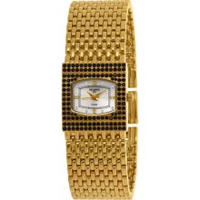 Womens Watch Helbros Goldtone Bracelet W/silver Dial