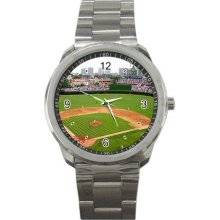 Wrigley Field Baseball Men's Sports Metal Stainless Steel Watch 14430