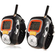 Wrist Watch Style Walkie Talkie Pair Set with Bright Backlight LCD Sc