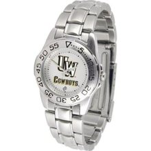 Wyoming Cowboys UW NCAA Womens Steel Sports Watch ...