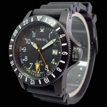 ZULU 01 GMT Aviation Watch Black PVD Case