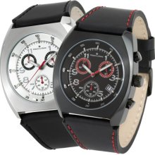 Ã˜1.61 Inch, Sportiv Men's Chronograph, Black Or White, Stop Watch From Germany