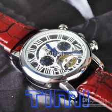 2012 Hotsale Exclusive Brown Auto Mens Mechanical Wrist Watch 2011