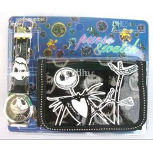 2012 New 20 Pc Cartoon Nightmare Before Christmas Watches And Wallet