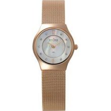 233xsrr Steel Rose Gold Case And Mesh By Skagen