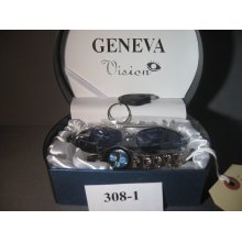 308-1 Geneva Vision Ladies Triple Circle Face Watch And Sunglasses Se