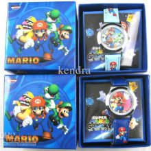 40pc Mario Wrist Watches With Boxes Xmas Gifts