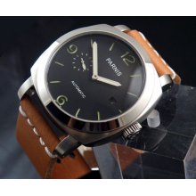 44mm Parnis Pam Style Sandwich Dial Automatic Green Ilumination Mens Watch Pn355