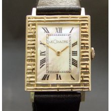 60s Lecoultre 818 17j Mother Of Pearl Slim Swiss 10k Gold Filled Le Coultre Jlc