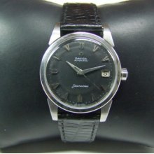 60's Omega Seamaster Black Dial Date Automatic Man's