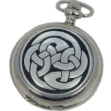 A E Williams 4816 Celtic Mens Quartz Pocket Watch With Chain