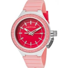 Activa Watches Women's Raspberry Dial Pink Polyurethane Pink Polyuret