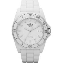 Adidas Adh2670 Unisex White Silicone Polyurethane Case Watch