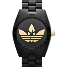 adidas Originals 'Santiago' Bracelet Watch Black/ Gold