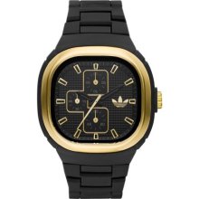 Adidas Unisex 47Mm Black And Gold Seoul Chronograph Watch Adh2585