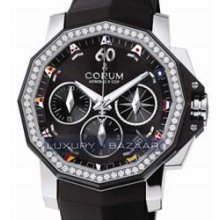 Admirals Cup Chronograph 40 Diamonds (SS-Diamonds / Black / Rubber)