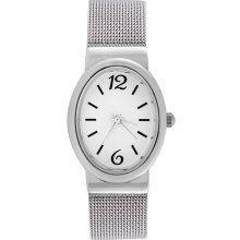 ADVANCE WATCH COMPANY LTD. Ladies' Silver Tone Mesh Bracelet Watch