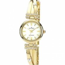 AK Anne Klein Women's 10-9478MPGB Swarovski Crystal Accented Gold ...