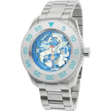 Android Men's Skeleton Automatic Stainless Steel Bracelet Watch Ad564bbu In4