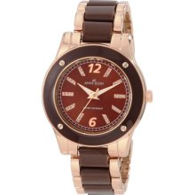 Anne Klein Rose Gold-Tone Brown Resin Women's Watch 10-9180RGBN