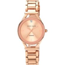 Anne Klein Rose Gold Rose Gold Bracelet with Diamond Accent