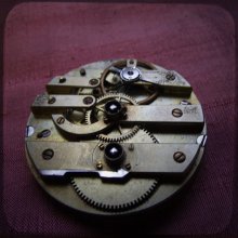 Antique French Steampunk supplies XIXth century watch mechanism from France - pocket watch movement - for assemblage jewerly