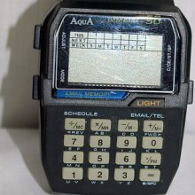 Aqua Digital Watch / E-mail / Calculator / World Time $ Converter Japan