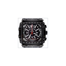 Aqua Master Big Date 0.10 ct Diamond Mens Black PVD Watch