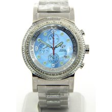 Aqua Master Chrono Blue Dial Diamond Mens Watch W#133