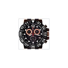 Aqua Master Chrono Rubber 0.24 ct Diamond Mens Rose PVD Watch