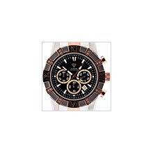 Aqua Master Chronograph 0.10 ct Diamond Mens Rose Steel Watch