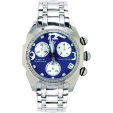 Aqua Master Men's Round Bubble Style Diamond Watch, 0.75 ctw