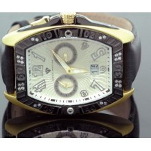 Aqua Master Tonneau 0.50 ct Diamond Mens Yellow Watch