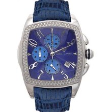 Aqua Master Watches Mens Diamond Watch 1.50ct Blue