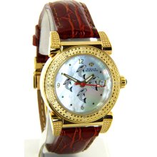 Aqua Master White Dolphin Dial Diamond Womens Watch W88 J 8