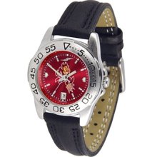 Arizona State Sundevils Leather Anochrome Dial Watch mens/ladies