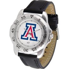 Arizona Wildcats UA Mens Leather Sports Watch