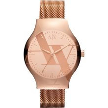 Armani Exchange Ax3140 Ladies Rose Gold Fashion Watch