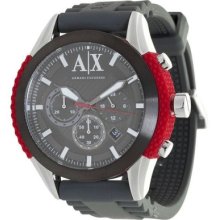 Armani Exchange Grey Red Silicone Men's Watch Ax1211 Low Inter Shipping