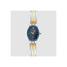 Armitron Ladies Twotone Bangle Blue Dial Watch