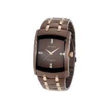 Armitron Men's 20/4507bnrg Swarovski Crystal Dial Brown Ion-plated Watch